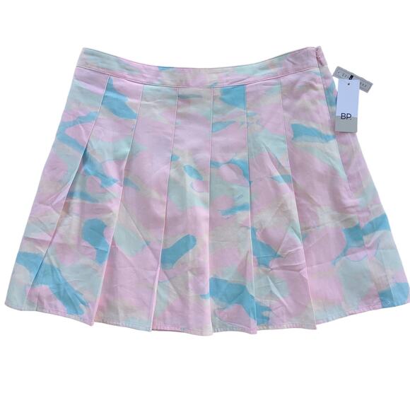 BP NWT M pleated skirt worn on pretty little liars pastel camo mini skirt kelly - Picture 2 of 6